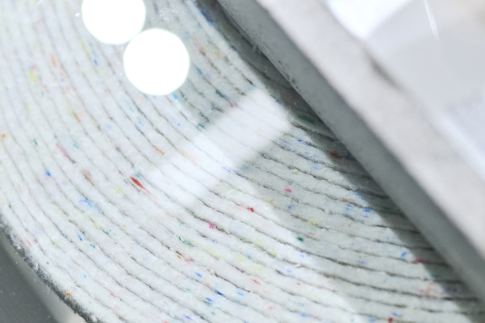 店づくりに使われた素材 再生フェルト