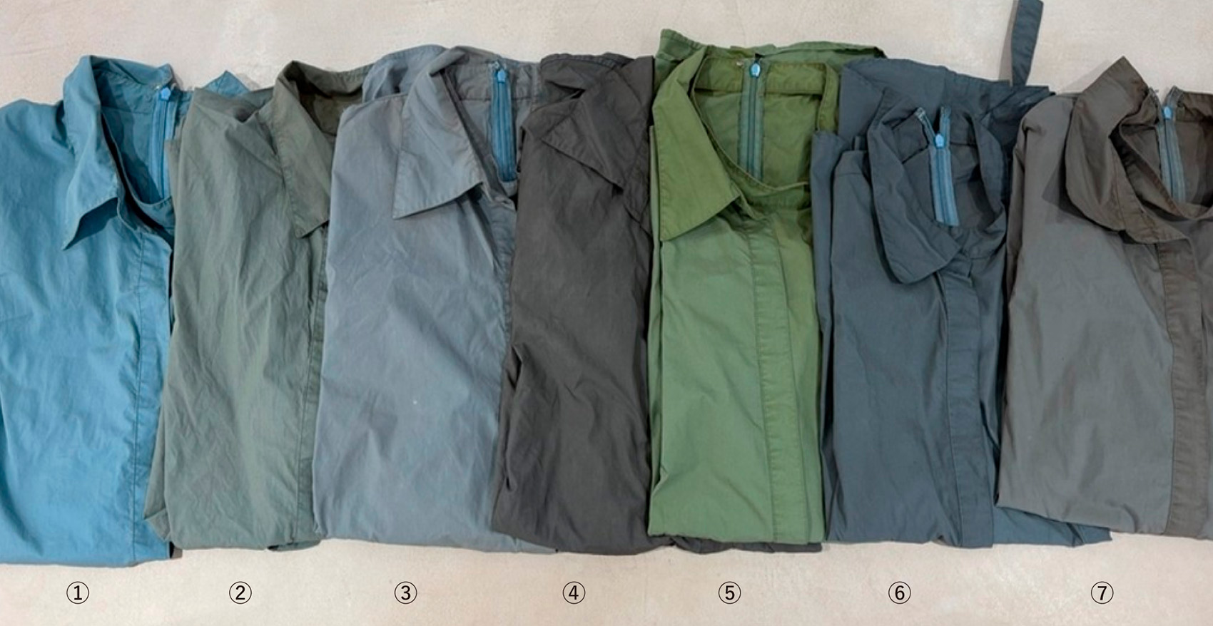 染色の様子の写真