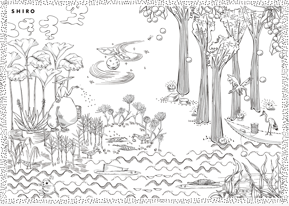 韓国・ソウルで姉ナ・キさんと妹のナ・キョンスさんが描いてくれたぬりえ